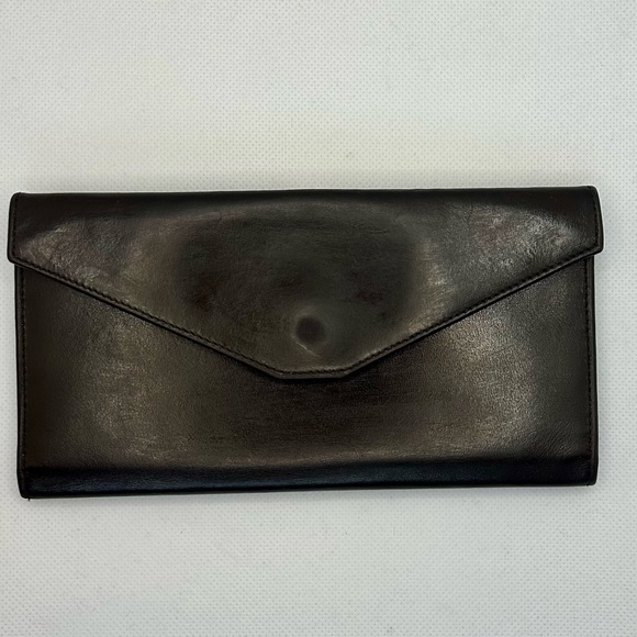 Gucci Vintage Wallet Purse GG Continental Brown Green Leather Quiet Luxury - Picture 3 of 14